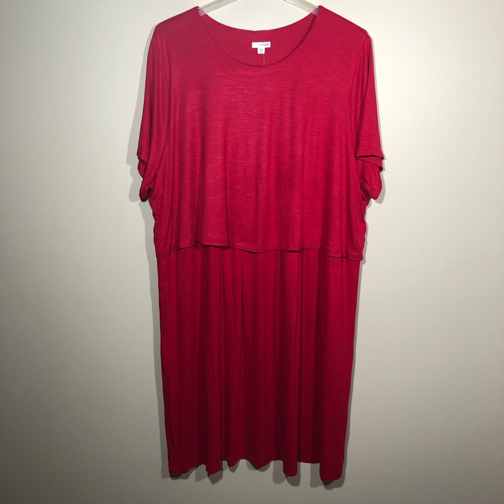NWT J. Jill Dress with Top Overlay Button Up Back Dress Size 4X